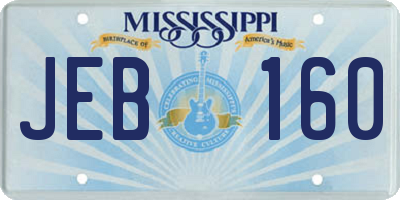 MS license plate JEB160