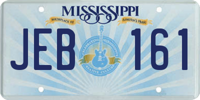MS license plate JEB161