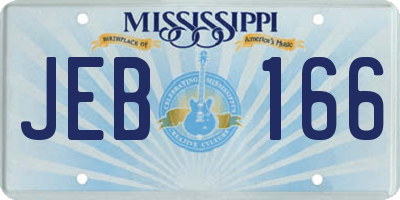 MS license plate JEB166