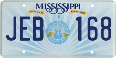 MS license plate JEB168