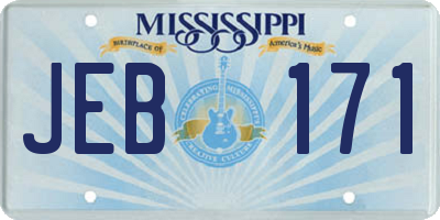 MS license plate JEB171