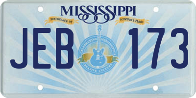 MS license plate JEB173