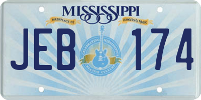 MS license plate JEB174