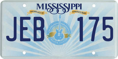 MS license plate JEB175