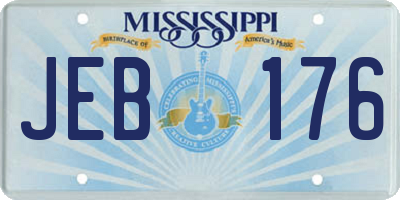 MS license plate JEB176