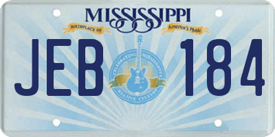 MS license plate JEB184