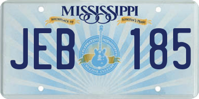 MS license plate JEB185