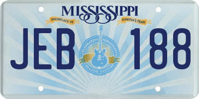MS license plate JEB188
