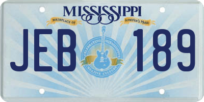 MS license plate JEB189