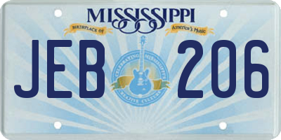 MS license plate JEB206