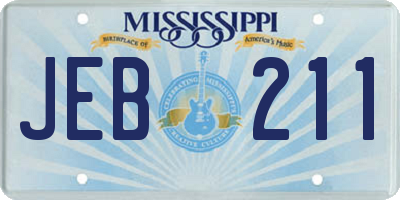MS license plate JEB211