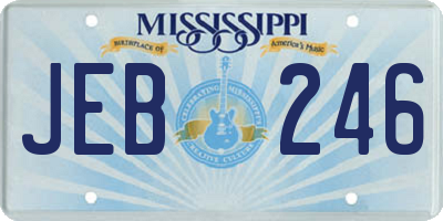 MS license plate JEB246