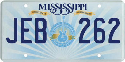 MS license plate JEB262