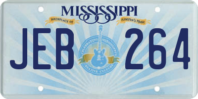 MS license plate JEB264