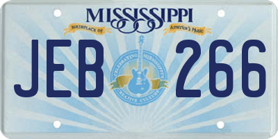 MS license plate JEB266