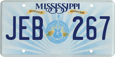 MS license plate JEB267