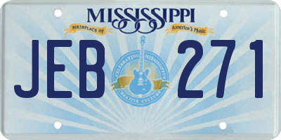 MS license plate JEB271