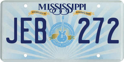 MS license plate JEB272