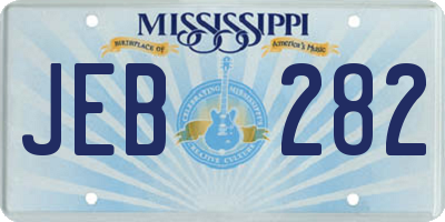 MS license plate JEB282