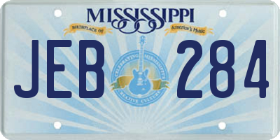MS license plate JEB284