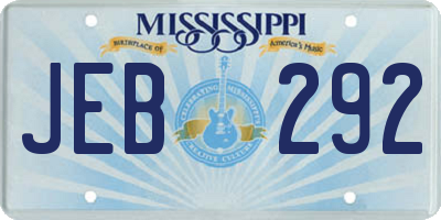 MS license plate JEB292
