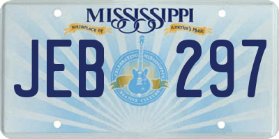 MS license plate JEB297