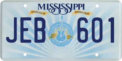MS license plate JEB601