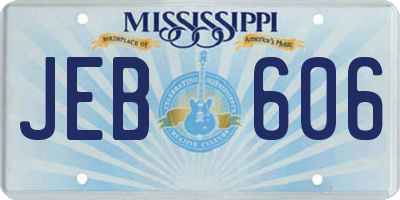 MS license plate JEB606