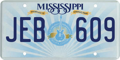 MS license plate JEB609
