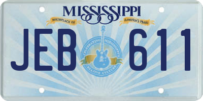 MS license plate JEB611