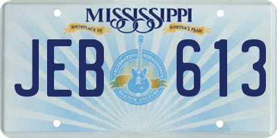 MS license plate JEB613
