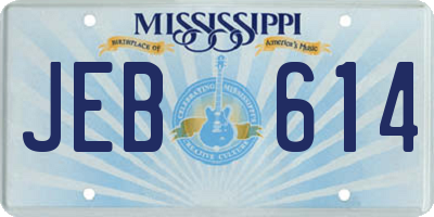 MS license plate JEB614