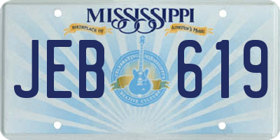 MS license plate JEB619