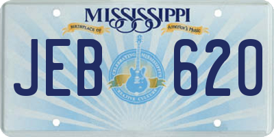 MS license plate JEB620