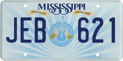 MS license plate JEB621