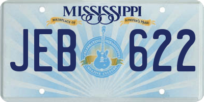 MS license plate JEB622