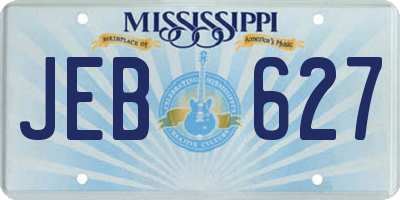 MS license plate JEB627