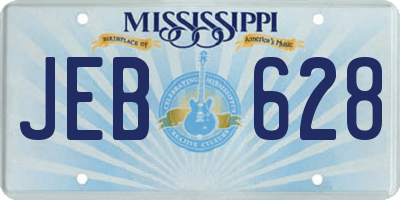 MS license plate JEB628