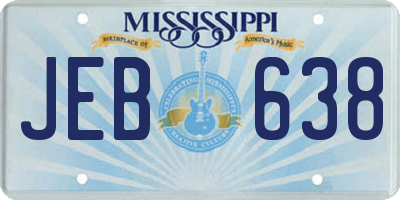 MS license plate JEB638