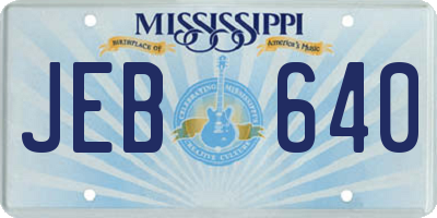 MS license plate JEB640