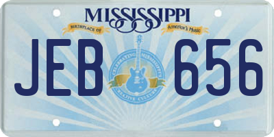 MS license plate JEB656
