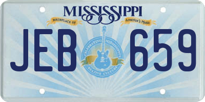 MS license plate JEB659
