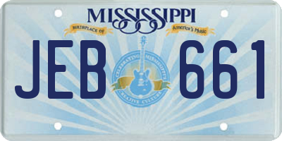 MS license plate JEB661