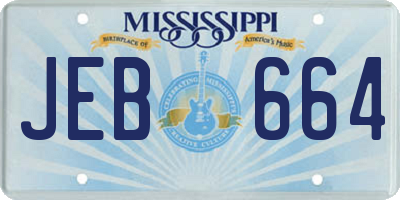 MS license plate JEB664
