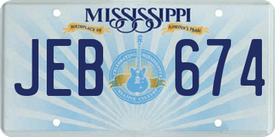 MS license plate JEB674