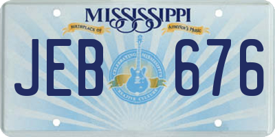 MS license plate JEB676