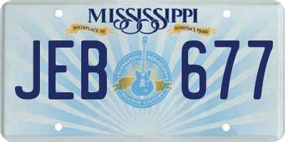 MS license plate JEB677