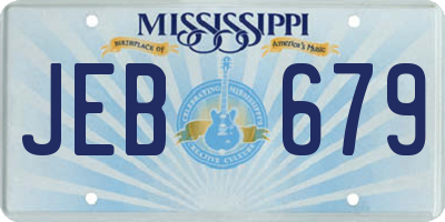 MS license plate JEB679