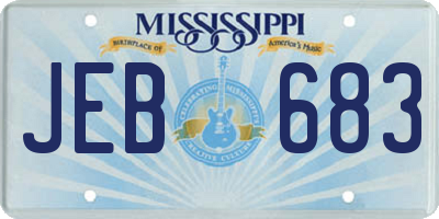 MS license plate JEB683