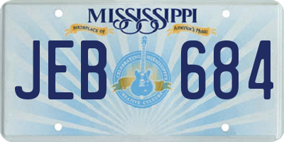 MS license plate JEB684